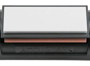 AccuSharp 025C Tri-Stone Deluxe Sharpening System Coarse, Medium, Fine Diamond, Alumina, Ceramic Sharpener Rubber Handle