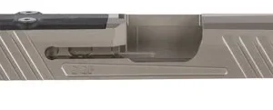 Grey Ghost Precision GGP365GRY1 GGP365 Version 1 Slide Fits Sig P365, Optic Cut Compatible w/Sig RomeoZero & Shield RMS-C, Aggressive Front & Rear Serrations, 17-4 Stainless Steel w/Gray DLC Finish