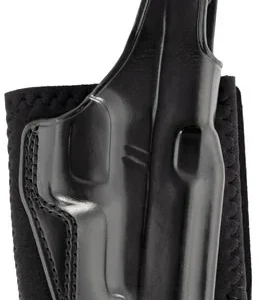 Galco AG834B Ankle Glove  Size Fits Ankles up to 13" Black Leather Hook & Loop Compatible w/Glock 48/Glock 48 MOS Right Hand