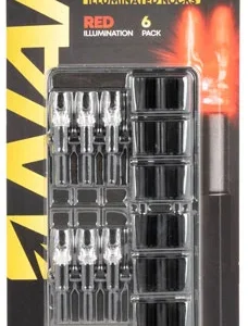 NAP NAPILLNRD Thunderglo Illuminated Nock Red Polycarbonate Aluminum Shaft/ 6 Pack