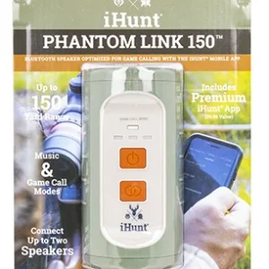 iHunt IHP150 Phantom Link 150 Bluetooth Speaker Optimized For Game Calling w/iHunt Mobile App, Waterproof, 750 Preloaded Calls