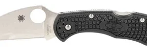 Spyderco C11FPWCBK Delica 4 Lightweight 2.87" Folding Wharncliffe Plain VG-10 SS Blade Black  Textured FRN Handle Includes Pocket Clip