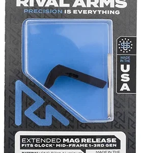 Rival Arms RA72G001A Magazine Release  Compatible w/Glock Gen3 (Except 21SF) Extended, Black Anodized Aluminum
