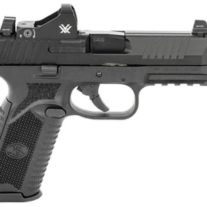 FN 66100844 509 Tactical 9mm Luger 17+1/24+1 4.50" Threaded Barrel, Matte Black Polymer Frame w/Mounting Rail, Optic Cut Matte Black Stainless Steel Slide, No Manual Safety, Includes Viper Red Dot