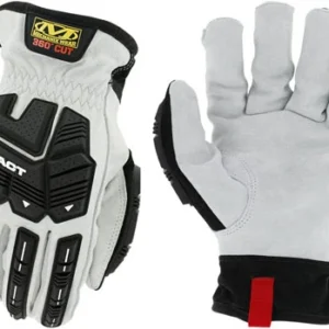 Mechanix Wear LDMPHDX000 M-Pact HD Driver F8-360 White DuraHide Leather Small Elastic