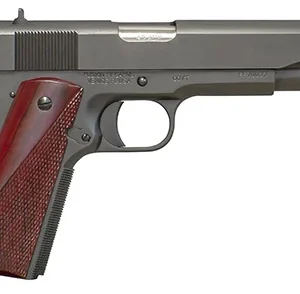 Fusion Firearms 1911GOVERNMENT45 1911 Freedom Government GI 45 ACP 5" 8+1, Black, Beavertail Frame, Serrated Military Style Black Slide, Red Cocobolo Grip, 70 Series Design