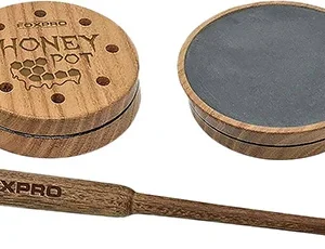 Foxpro HPSLATE Honey Pot Friction Call Attracts Turkeys, Natural Honey Locust Wood/Slate