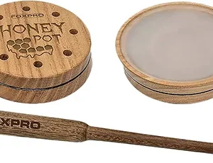 Foxpro HPCRYSTAL Honey Pot  Friction Call Turkey Sounds Attracts Turkeys Natural Honey Locust Wood/Crystal