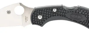 Spyderco C28FPWCBK2 Dragonfly 2 Lightweight 2.28" Folding Wharncliffe Plain VG-10 SS Blade Black Bi-Directional Texturing FRN Handle Includes Pocket Clip