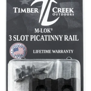 Timber Creek Outdoors M3SPRBL M-LOK 3 Slot Picatinny Rail  Black Anodized