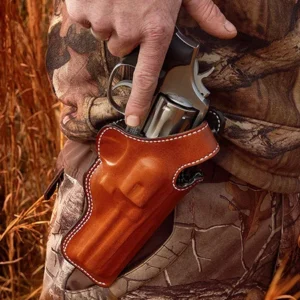 DeSantis Gunhide 016TC5LZ0 Dual Angle Hunter  OWB Tan Leather Belt Slide Fits Glock 40 Right Hand