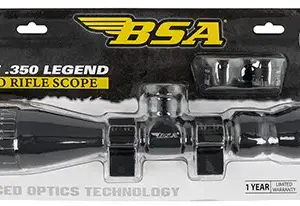 BSA 35039X40AOWRTB Sweet 350 Legend Black Matte 3-9x40mm AO 1" Tube 30/30 Reticle Features Weaver Rings