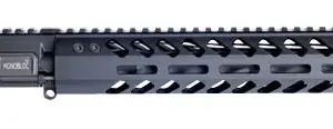 HM Defense 125MBUP556 MonoBloc Upper  223 Rem, 5.56x45mm NATO 12.50" Black Cerakote Barrel, 7075-T6 Aluminum Black Anodized Receiver, 10.37" M-LOK Free-Float Handguard for AR-15 Pistol