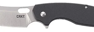 CRKT 5315G Pilar  Large 2.67" Folding Plain Satin 8Cr14MoV SS Blade/Black G10/SS Handle Includes Pocket Clip
