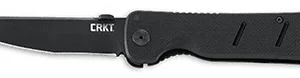 CRKT 2906 Otanashi noh Ken 4.52" Folding Clip Point Plain Black Matte Baked-On Anti Rust AUS-8A SS Blade/ Black Textured G10/SS Handle Includes Pocket Clip