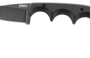 CRKT 2384K Minimalist  2.16" Fixed Drop Point Plain Black Stonewashed 5Cr15MoV SS Blade/Black G10 Handle Includes Lanyard/Sheath