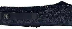 Templar Knife MMDG131 Maiden Gloss Gen II Slim 3.43" OTF Dagger Plain Black Oxide Stonewashed 440C SS Blade/5.05" Black Gloss Aluminum Handle Features Glass Breaker Includes Pocket Clip/Sheath