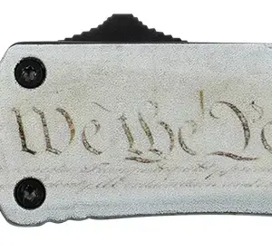 Templar Knife SWTP531 We The People Gen II Small 2.25" OTF Tanto Part Serrated Black 440C SS Blade US Flag Zinc Aluminum Alloy Handle Features Glass Breaker/Pocket Clip