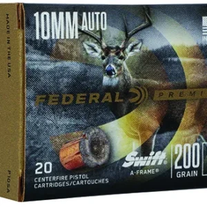 Federal P10SA Premium  10mm Auto 200 gr Swift A Frame 20 Per Box/ 10 Case