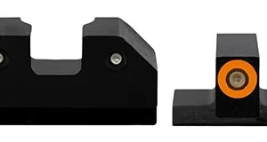 XS Sights CKR002P6N R3D Night Sights- Canik  Black | Green Tritium Orange  Outline Front Sight Green Tritium  Rear Sight