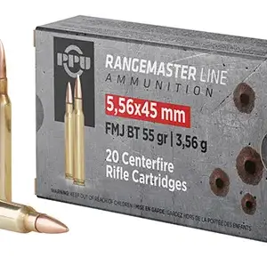 PPU PPRM5561M Rangemaster  5.56x45mmNATO 55gr Full Metal Jacket Boat Tail/1000rds *Sold by Case *Includes Metal Can