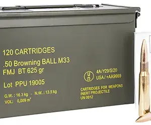 PPU PPRM50M Rangemaster  50BMG 625gr Full Metal Jacket/ 120rds *Sold by Case *Includes Metal Can