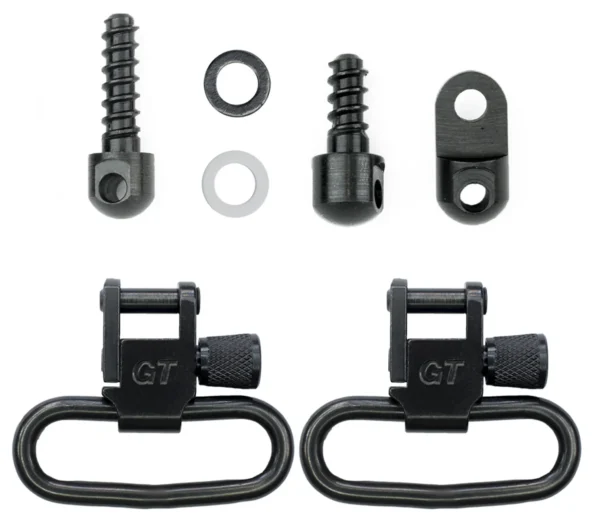 GrovTec US Inc GTSW313 Swivel Set  Rifle 1.25" Black Phosphate Ruger 10/22