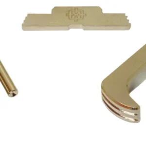 Cross Armory CRG5OKSV 3 Piece Kit  Extended Compatible w/Glock 17/19/26/34 Gen5 Silver Anodized Steel/Aluminum