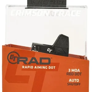 Crimson Trace 0101780 CT RAD  Matte Black 1 x 24 mm x 15.5 mm 3 MOA Red Dot