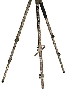 Bog-Pod 1134446 DeathGrip  Tripod, Aluminum with Realtree EXCAPE Camo Finish, Steel Spike Feet, Integrated Bubble Level, Clamp Attachment & 360 Degree Pan
