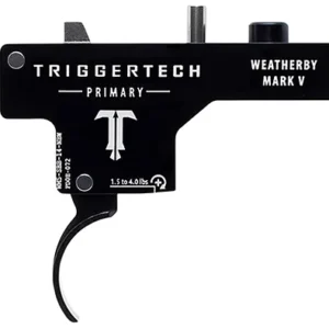 TriggerTech WM5SBB14NBW Primary  Single-Stage Curved Trigger with 1.50-4 lbs Draw Weight & Black PVD Finish for Weatherby Mark V