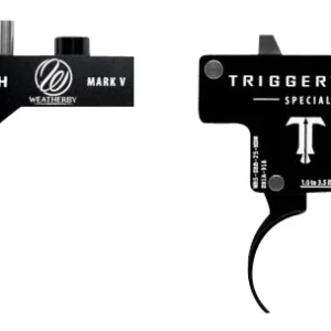 TriggerTech WM5SBB13NBF Special  Single-Stage Flat Trigger with 1-3.50 lbs Draw Weight & Black PVD Finish for Weatherby Mark V