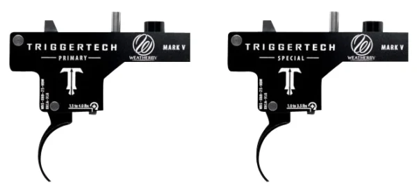 TriggerTech WM5SBB13NBF Special  Single-Stage Flat Trigger with 1-3.50 lbs Draw Weight & Black PVD Finish for Weatherby Mark V