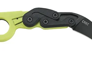 CRKT 4041G Provoke Zap 2.47" Folding Plain Black Stonewashed 4116 Stainless Steel Blade/Bright Green Grivory Handle Includes Pocket Clip