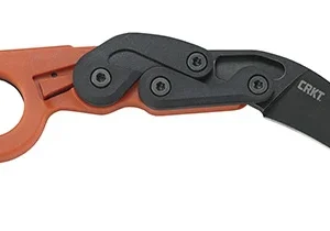 CRKT 4041O Provoke  2.47" Folding Plain Black Stonewashed 4116 Stainless Steel Blade/Orange Grivory Handle Includes Pocket Clip