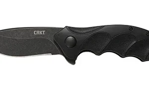 CRKT K221KKP Foresight Assisted 3.53" Folding Modified Drop Point Plain Black Stonewashed 4116 Stainless Steel Blade/ Black Contoured GRN Handle Includes Pocket Clip