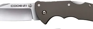 Cold Steel CS58PC Code 4  3.50" Folding Clip Point Plain Satin Polished S35VN SS Blade/Anodized Gun Metal Gray Aluminum Handle Includes Pocket Clip