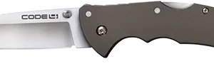 Cold Steel CS58PT Code 4  3.50" Folding Tanto Plain Satin Polished S35VN SS Blade/Anodized Gun Metal Gray Aluminum Handle Includes Pocket Clip