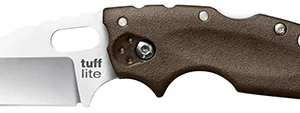 Cold Steel CS20LTF Tuff Lite  2.50" Folding Sheepsfoot Plain AUS-8A SS Blade/Flat Dark Earth Griv-Ex Handle Includes Pocket Clip