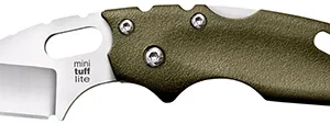 Cold Steel CS20MTGD Tuff Lite Mini 2" Folding Sheepsfoot Plain 4034 Stainless Steel Blade/OD Green Griv-Ex Handle Includes Pocket Clip