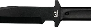 Cold Steel CS80PGTK G.I.  7" Fixed Tanto Plain Black Rust Resistant Finish 1055 Carbon Steel Blade/Black Polypropylene Scales Handle Includes Sheath