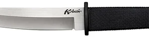 Cold Steel CS17T Kobun  5.50" Fixed Tanto Plain AUS-8A SS Blade/Black Deep Checkered Kray-Ex Handle Includes Belt Clip/Sheath