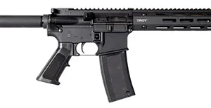 Troy Ind SPSTCA310BTB1 A3  223 Rem Caliber with 10.50" Barrel, 30+1 Capacity, Black Metal Finish, Fixed Pistol Grip Stock & Black Polymer Grip Right Hand