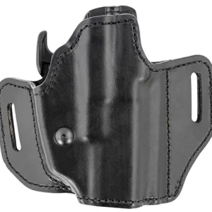 Bianchi 52831 Allusion Assent Pro-Fit OWB Size 13b Black Leather Belt Slide Compatible w/Glock 19/Ruger Security-9/FN FNS Belt Up to 1.50" Wide Right Hand
