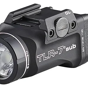 Streamlight 69400 TLR-7 Sub Gun Light  Black Anodized 500 Lumens  White LED Glock 43X MOS/48 MOS/43X/48