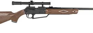 Daisy 992880603 Powerline 880 Pump Pneumatic 177 1 Pellet/50 BB Shot Molded w/Checkering & Woodgrain Black Receiver Powerline Fixed Monte Carlo Stock