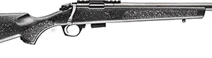 Bergara Rifles BMR006 BMR  Full Size 17 HMR 5+1/10+1 20" Matte Blued Carbon Fiber/Steel Threaded Barrel & Drilled & Tapped Steel Receiver, Fixed Black/Gray Speckled Synthetic Stock