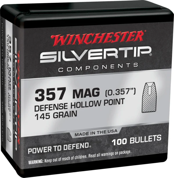 Winchester Ammo WB357S145X Centerfire Handgun Reloading 357Mag 145gr Silvertip Hollow Point 100 Per Box/10 Case