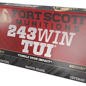 Fort Scott Munitions 243070SCV Tumble Upon Impact (TUI) Rifle 243 Win 70 gr Solid Copper Spun 20 Per Box/ 10 Case