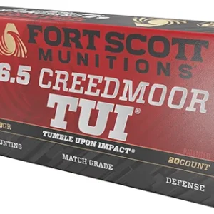 Fort Scott Munitions 65CM123SCV11 Tumble Upon Impact (TUI) Rifle 6.5 Creedmoor 123 gr Solid Copper Spun 20 Per Box/ 10 Case